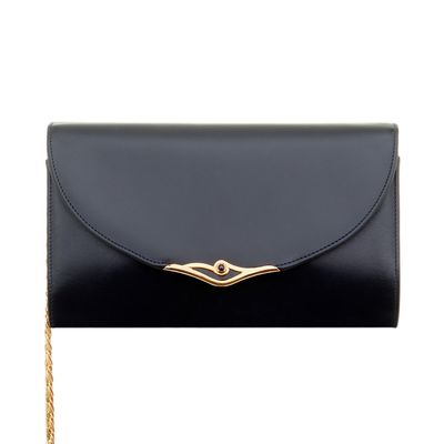 Cartier Navy Blue Leather Shoulder Bag