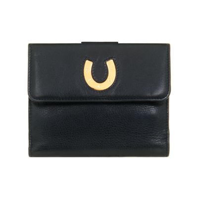 Vintage Gucci Navy Blue Leather Bifold Wallet