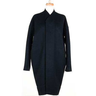 Rick Owens Black Wool Coat