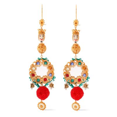 SS 2013 Dolce & Gabbana Sicilia Chandelier Earrings