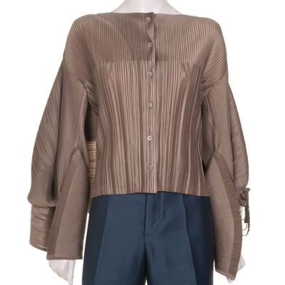 Issey Miyake Pleated Cape Blouse