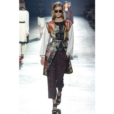 SS 2014 Dries Van Noten Runway Printed Jacquard Pants