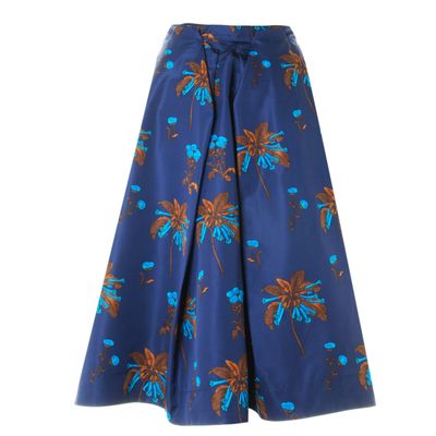 Prada Silk Floral Print Maxi Skirt