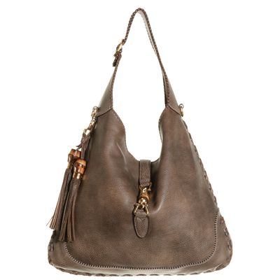 Gucci New Jackie Bamboo Tassel Shoulder Bag