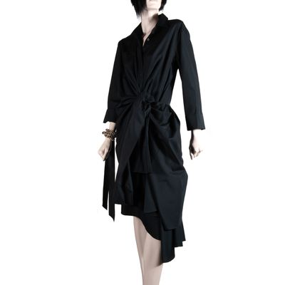Runway SS 2009 Dries van Noten Black Knot Shirt Dress