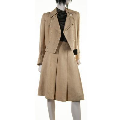 Dries van Noten Runway Fall 2005 Ready to Wear Hemp Skirt Suit