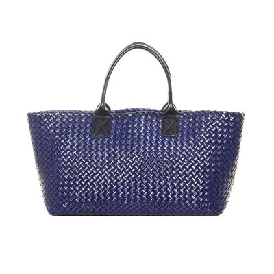 Bottega Veneta Purple Patent Leather Cabat