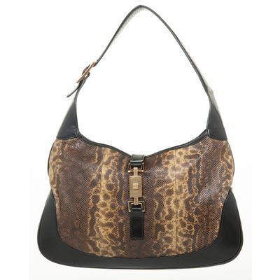 Gucci Karung Snakeskin - Leather Jackie Hobo Bag