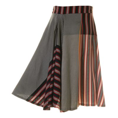 Dries Van Noten Multicolor Striped Cotton Midi Skirt