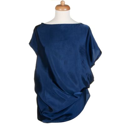 Dries Van Noten Capsleeve Blue Top