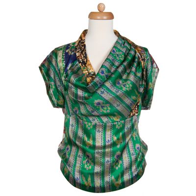 SS 2010 Dries Van Noten Runway Multicolor Silk Top