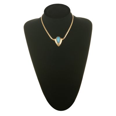 Lanvin Turquoise Teardrop Necklace