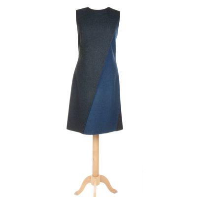 Christian Dior Grey / Blue Cashmere Sleeveless Dress