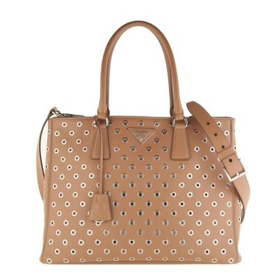 Prada Grommet Medium 'Galleria' Double Zip Tote