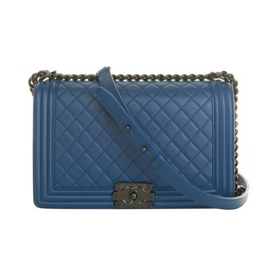 Chanel New Medium Blue Foncé 'Boy' Bag