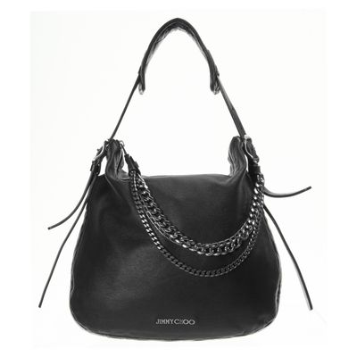 Jimmy Choo Biker Chain-Detailed Hobo Bag