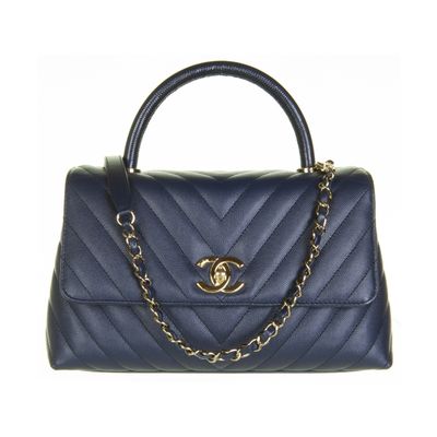 Chanel CC Medium Top Handle Classic Flap Bag