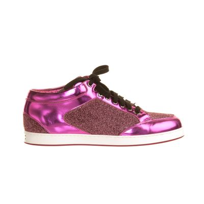 Jimmy Choo 'Miami' Fushia Glitter Sneaker