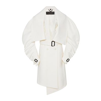 Burberry Lightweight Double-Faced Wool Twill Asymmetric Coat