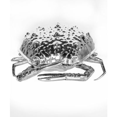 A Silver-plated Crab Shaped Hors d'Oeuvre Tray