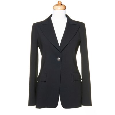 Chanel Fall 2008 Classic Black Wool Blazer Jacket