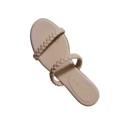 Gianvito Rossi 'Marley' Flat Braided Two-Band Slide Sandals