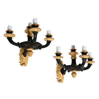 A pair of Empire wall sconces