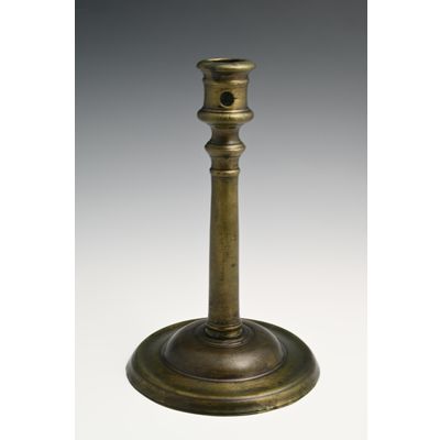 A French bronze candlestick