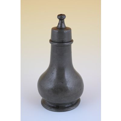 A pewter bottle