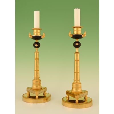 A pair of Russian Empire candlesticks
