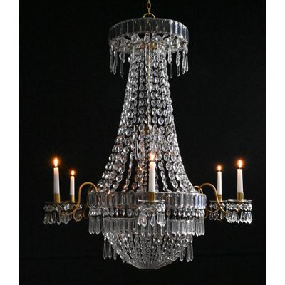A cristal chandelier