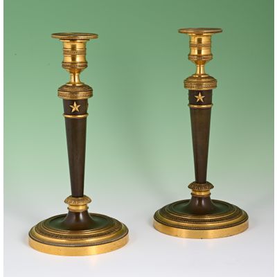 A pair of Directoire candlesticks