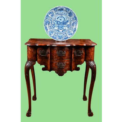 A burr walnut wall table