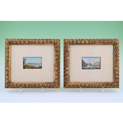 Een paar Grand Tour gouaches