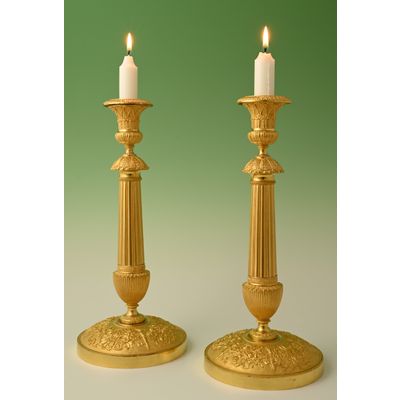 A pair of ormolu Empire candelabra