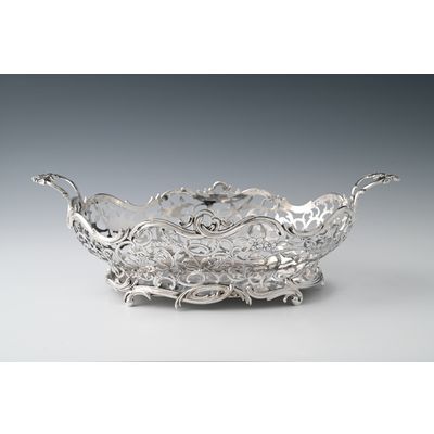 A silver breadbasket