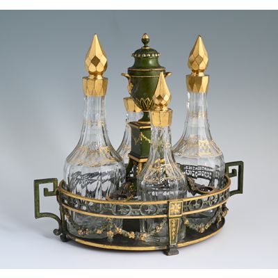 An 18th century Dutch oil and vinegar / cruet set