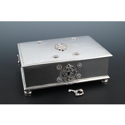 Colonial silver betel box