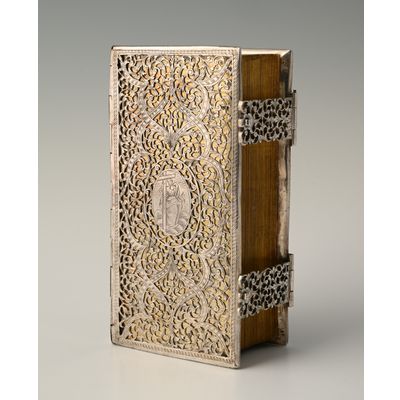 Een zilveren  boekband