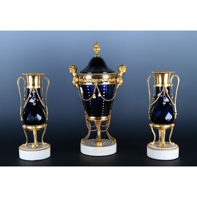 A set of Louis XVI potpourri decorative vases