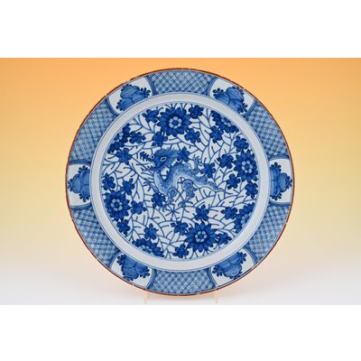A decorative 18th century Delft dish