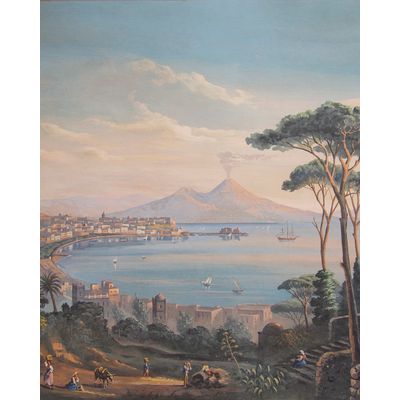 Pair Grand Tour views of Naples