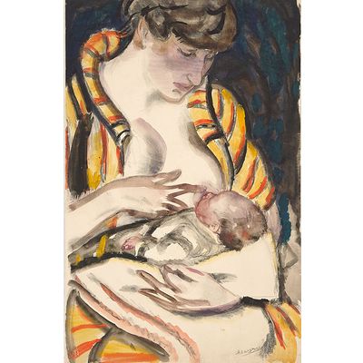 Greet met kind aan de borst