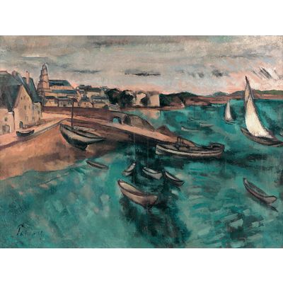 Zeilboten in de haven