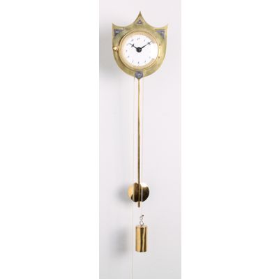 A miniature Austrian brass and iron 'Brettl' wall timepiece, circa 1830