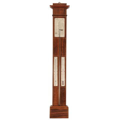 A French rosewood stick barometer, by Vion, circa 1840