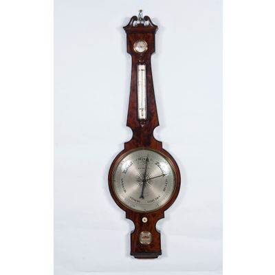 An imposing king size wheel barometer by 
