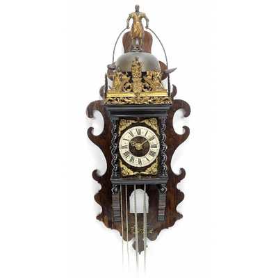 An early 18th century Zaandam wall clock with jaquemart