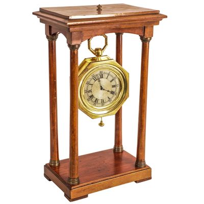 A Gilded Coach Watch and Stand, Probably French, Late 19th Century