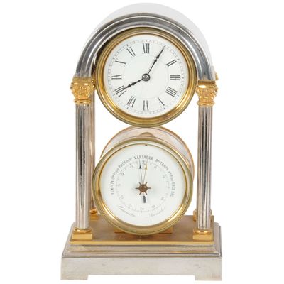 Small Gilded and Nickel Plated Desk Compendium, circa 1900